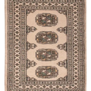 Pakistan teppe - 91 x 65 cm - krem