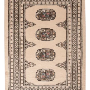 Pakistan teppe - 96 x 63 cm - krem