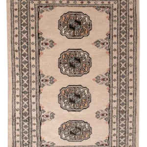 Pakistan teppe - 90 x 60 cm - krem