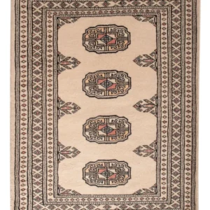 Pakistan teppe - 92 x 66 cm - krem