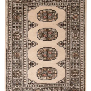 Pakistan teppe - 94 x 62 cm - krem