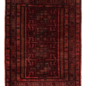 Pakistan teppe - 76 x 56 cm - lys rød
