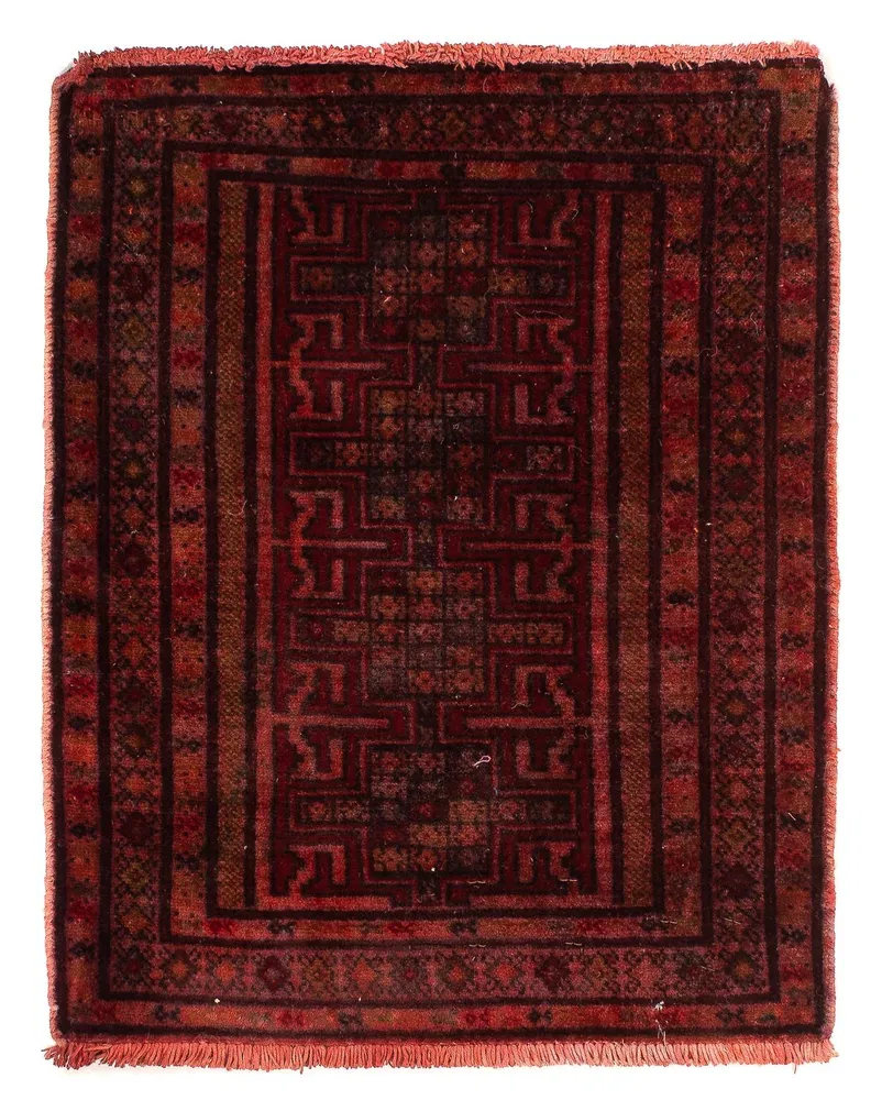 Pakistan teppe - 76 x 56 cm - lys rød