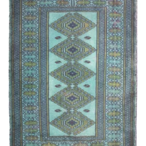 Pakistan teppe - 92 x 64 cm - lyseblå