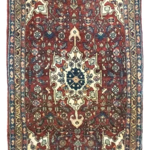 Persisk teppe - Bijar - 101 x 68 cm - rød