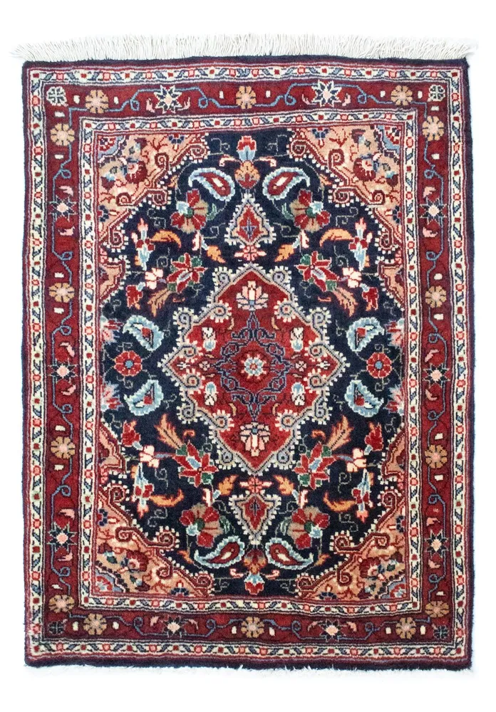 Persisk teppe - Bijar - 90 x 70 cm - blå