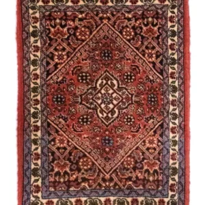 Persisk teppe - Bijar - 60 x 40 cm - rød