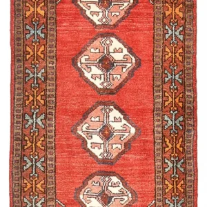 Persisk teppe - Bijar - 113 x 64 cm - rød