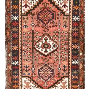 Persisk teppe - Bijar - 127 x 78 cm - lys rød