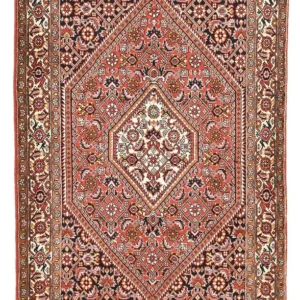 Persisk teppe - Bijar - 130 x 82 cm - lys rød