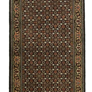 Persisk teppe - Bijar - 135 x 69 cm - svart