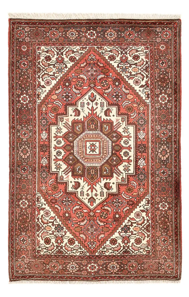 Persisk teppe - Bijar - 138 x 86 cm - lys rød