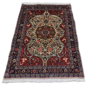 Persisk teppe - Bijar - 155 x 109 cm - mørkeblå