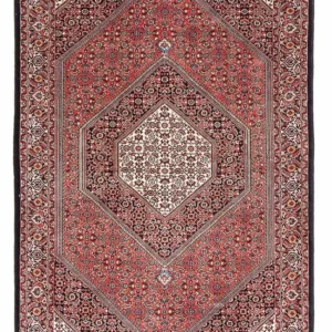 Persisk teppe - Bijar - 174 x 110 cm - lys rød