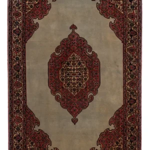 Persisk teppe - Bijar - 174 x 112 cm - olivengrønn