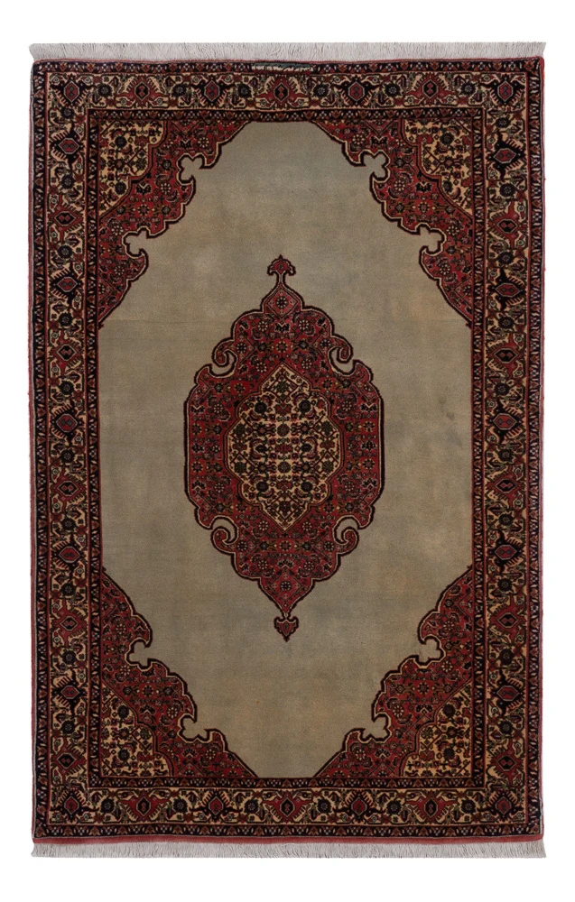 Persisk teppe - Bijar - 174 x 112 cm - olivengrønn