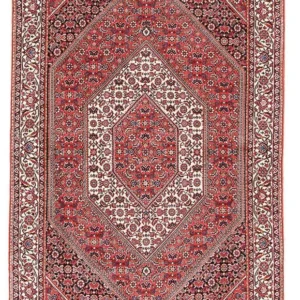 Persisk teppe - Bijar - 175 x 108 cm - lys rød