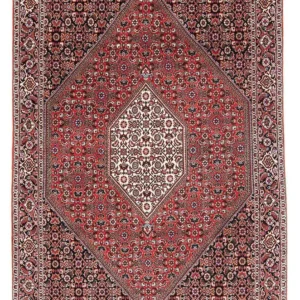 Persisk teppe - Bijar - 176 x 110 cm - lys rød