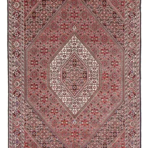 Persisk teppe - Bijar - 176 x 110 cm - lys rød