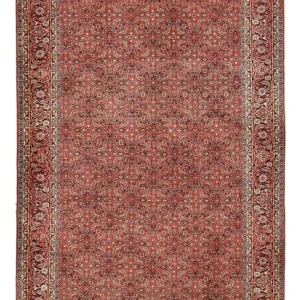 Persisk teppe - Bijar - 195 x 132 cm - mørk rød