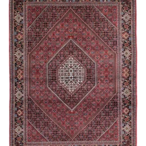 Persisk teppe - Bijar - 202 x 150 cm - lys rød