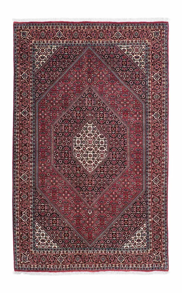 Persisk teppe - Bijar - 204 x 131 cm - lys rød