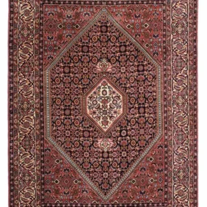 Persisk teppe - Bijar - 206 x 136 cm - rød