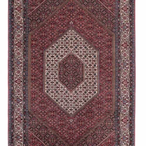 Persisk teppe - Bijar - 209 x 140 cm - lys rød