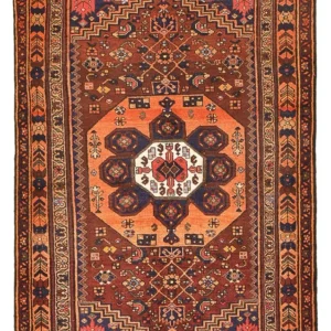 Persisk teppe - Bijar - 210 x 130 cm - mørk rød
