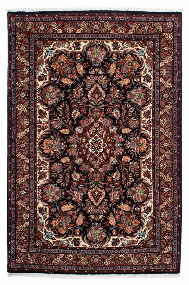 Persisk teppe - Bijar - 210 x 133 cm - mørkeblå