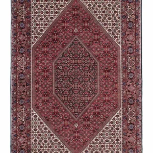 Persisk teppe - Bijar - 210 x 134 cm - lys rød