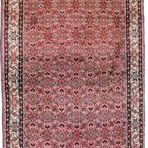 Persisk teppe - Bijar - 216 x 125 cm - lys rød
