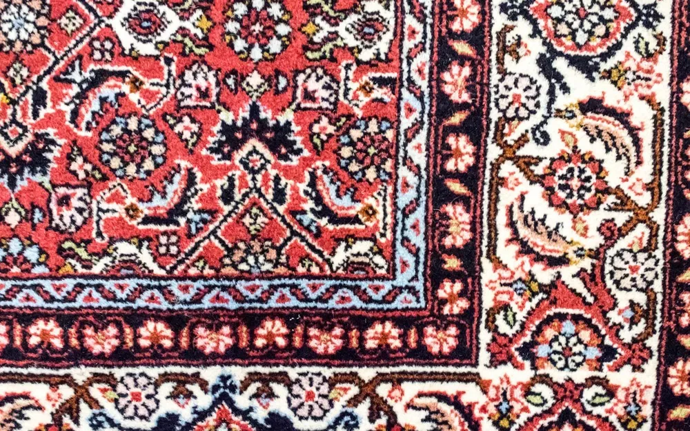 Persisk teppe - Bijar - 216 x 125 cm - lys rød