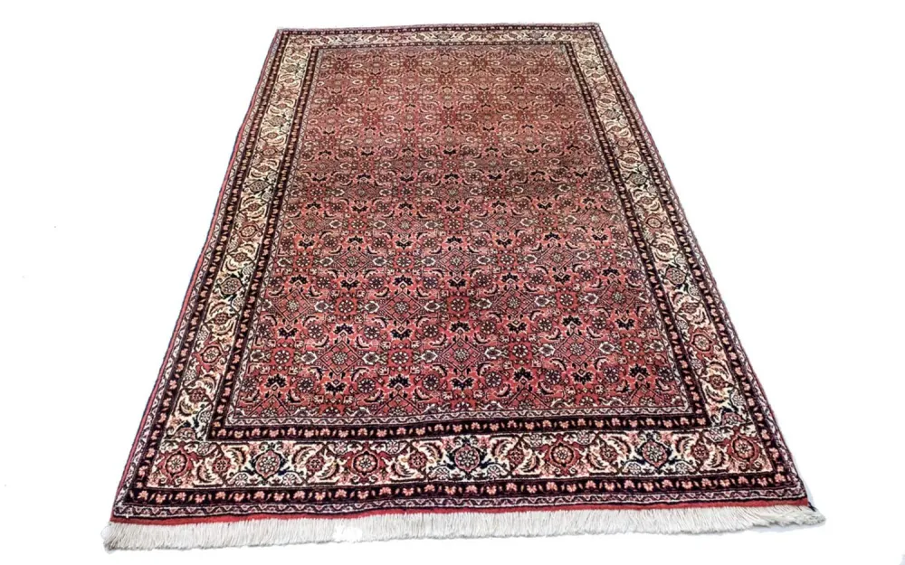 Persisk teppe - Bijar - 216 x 125 cm - lys rød