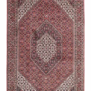 Persisk teppe - Bijar - 219 x 134 cm - lys rød