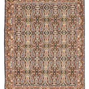 Persisk teppe - Bijar - 226 x 169 cm - lys mocca