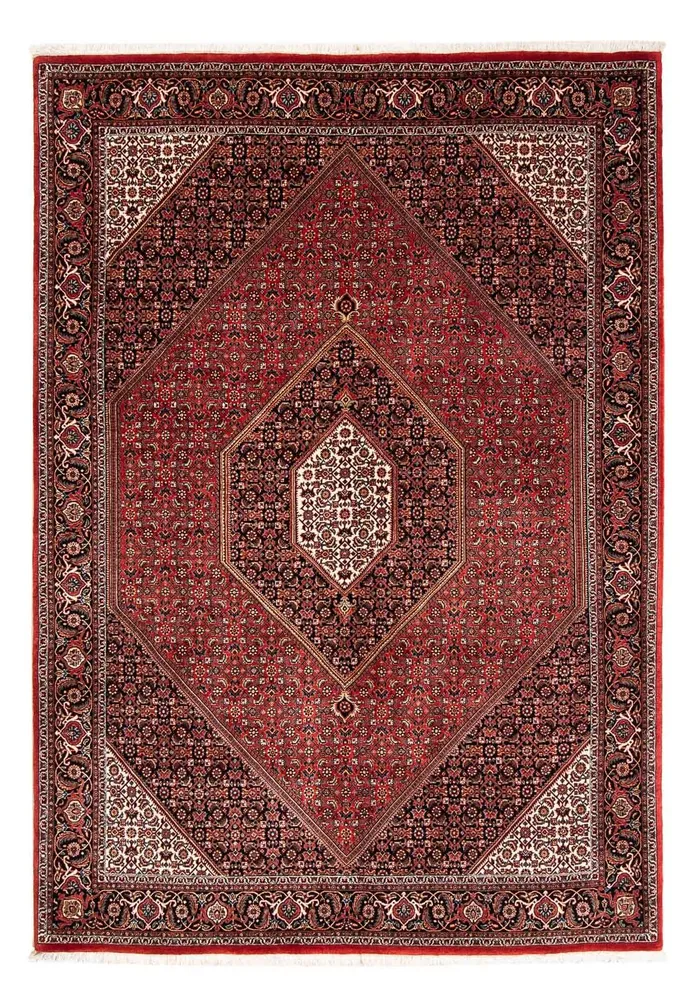 Persisk teppe - Bijar - 240 x 171 cm - mørk rød