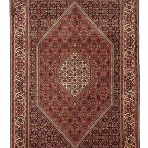 Persisk teppe - Bijar - 243 x 167 cm - mørk rød