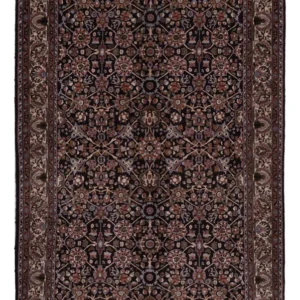 Persisk teppe - Bijar - 246 x 143 cm - mørk brun