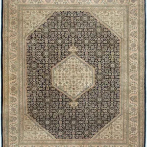 Persisk teppe - Bijar - 248 x 196 cm - mørkeblå