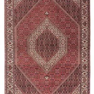 Persisk teppe - Bijar - 254 x 171 cm - mørk rød