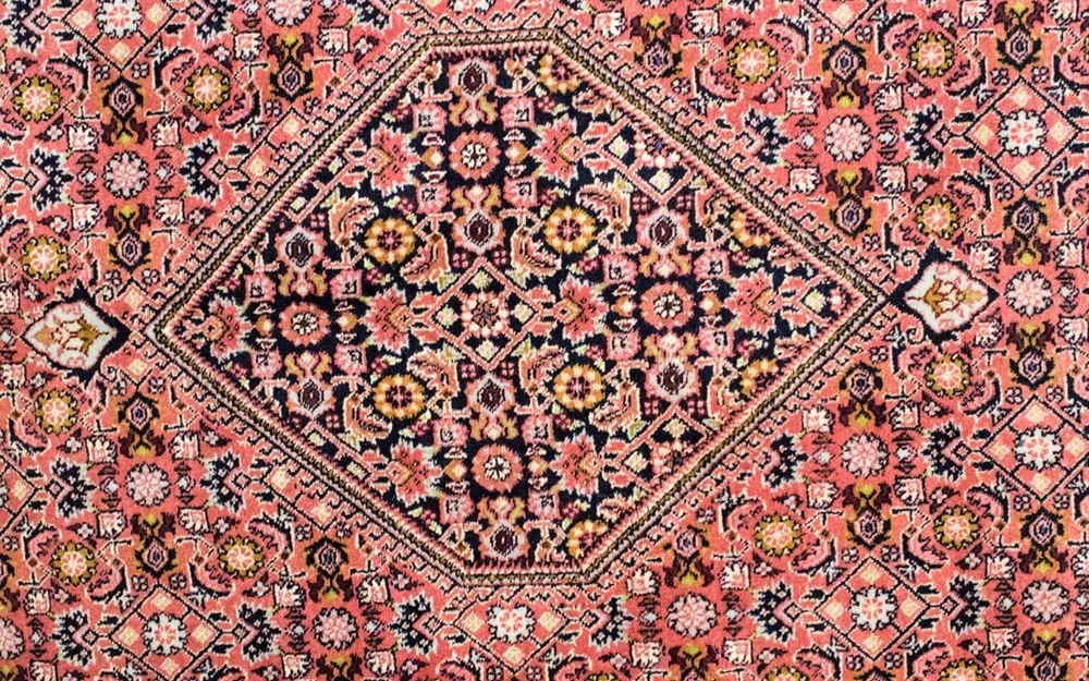Persisk teppe - Bijar - 255 x 170 cm - lys rød