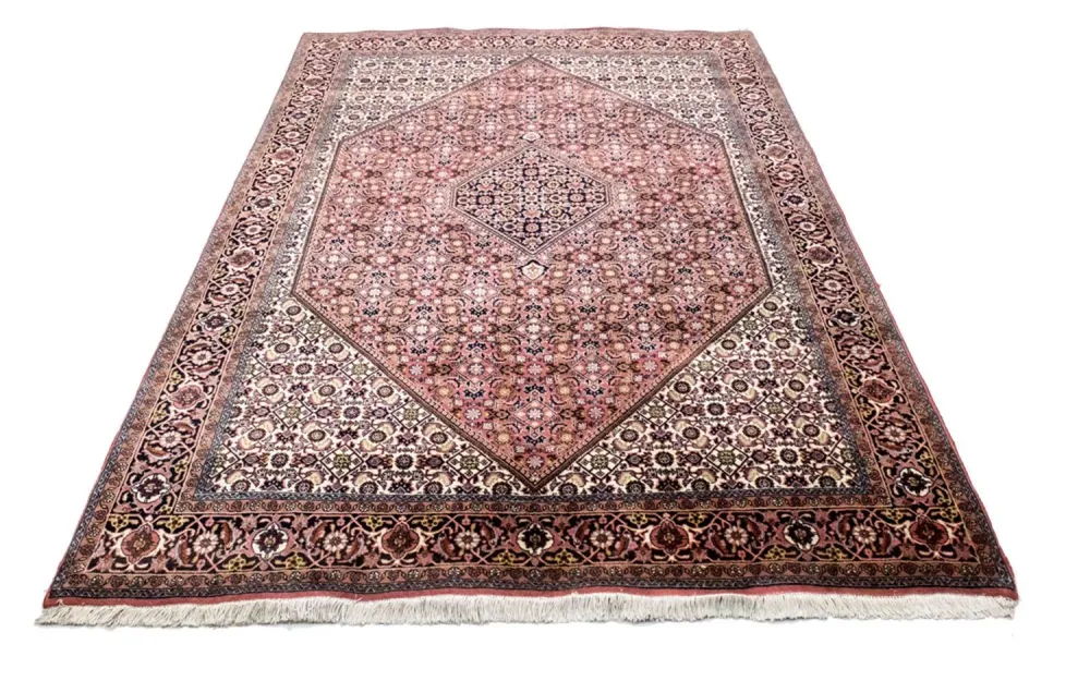 Persisk teppe - Bijar - 255 x 170 cm - lys rød