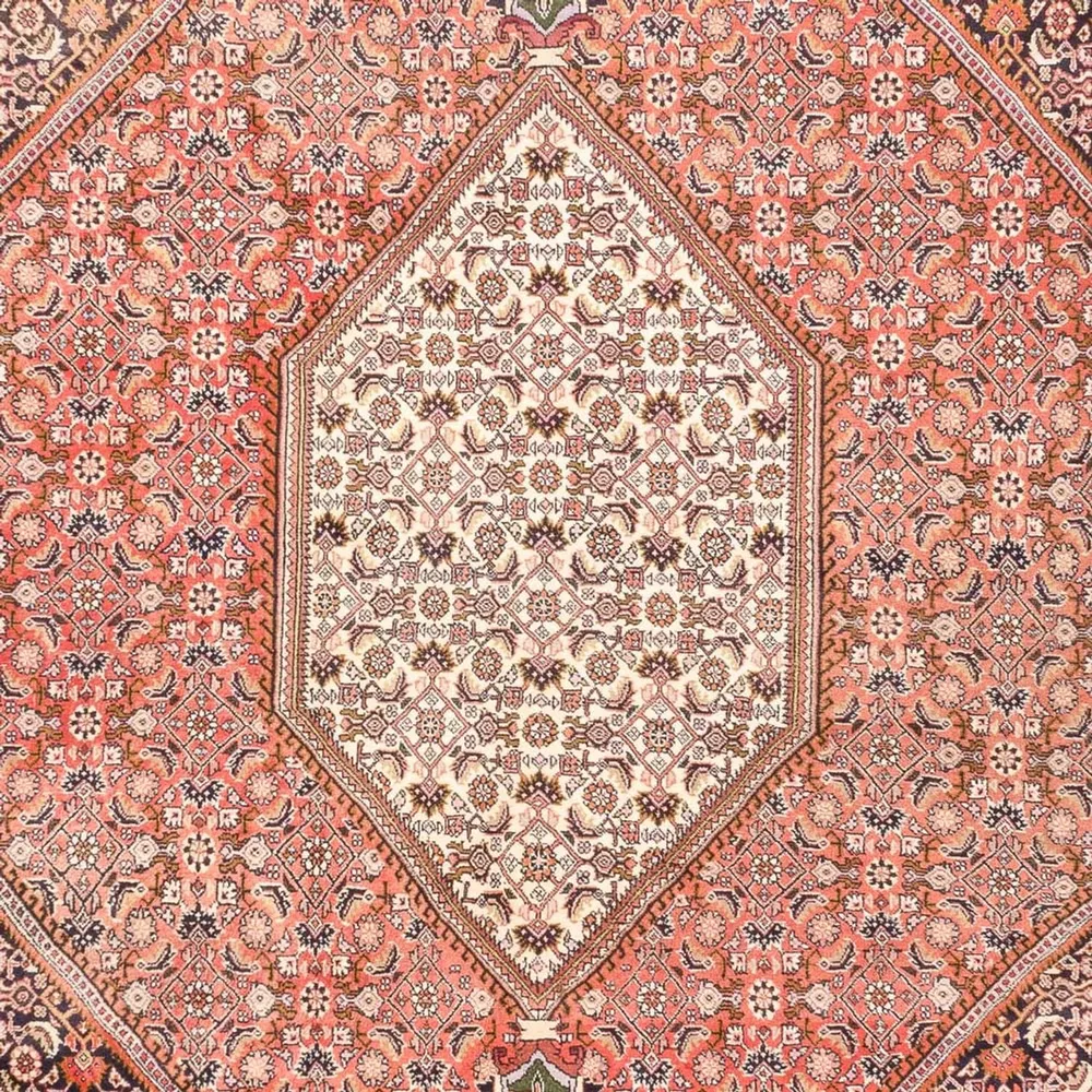 Persisk teppe - Bijar - 287 x 198 cm - lys rød