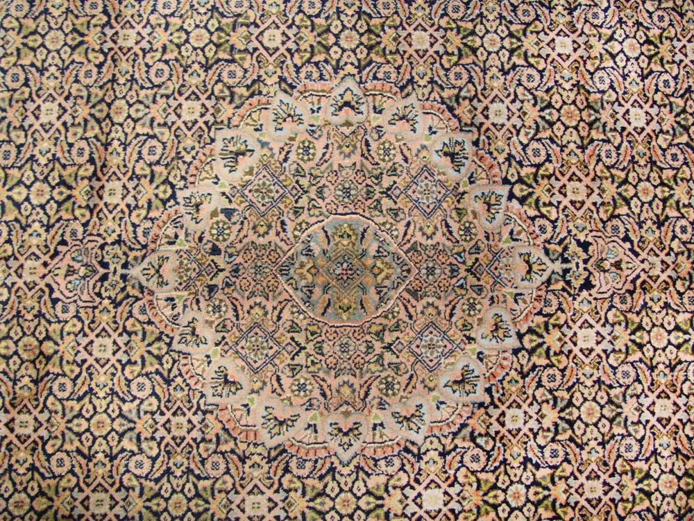 Persisk teppe - Bijar - 290 x 248 cm - blå