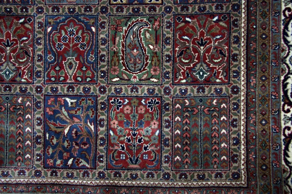 Persisk teppe - Bijar - 296 x 199 cm - blå