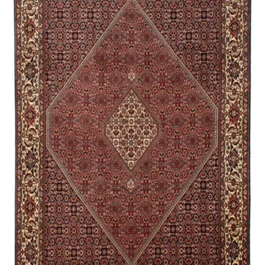 Persisk teppe - Bijar - 300 x 200 cm - lys rød