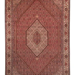 Persisk teppe - Bijar - 350 x 248 cm - lys rød