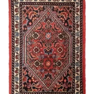 Persisk teppe - Bijar - 60 x 40 cm - rød
