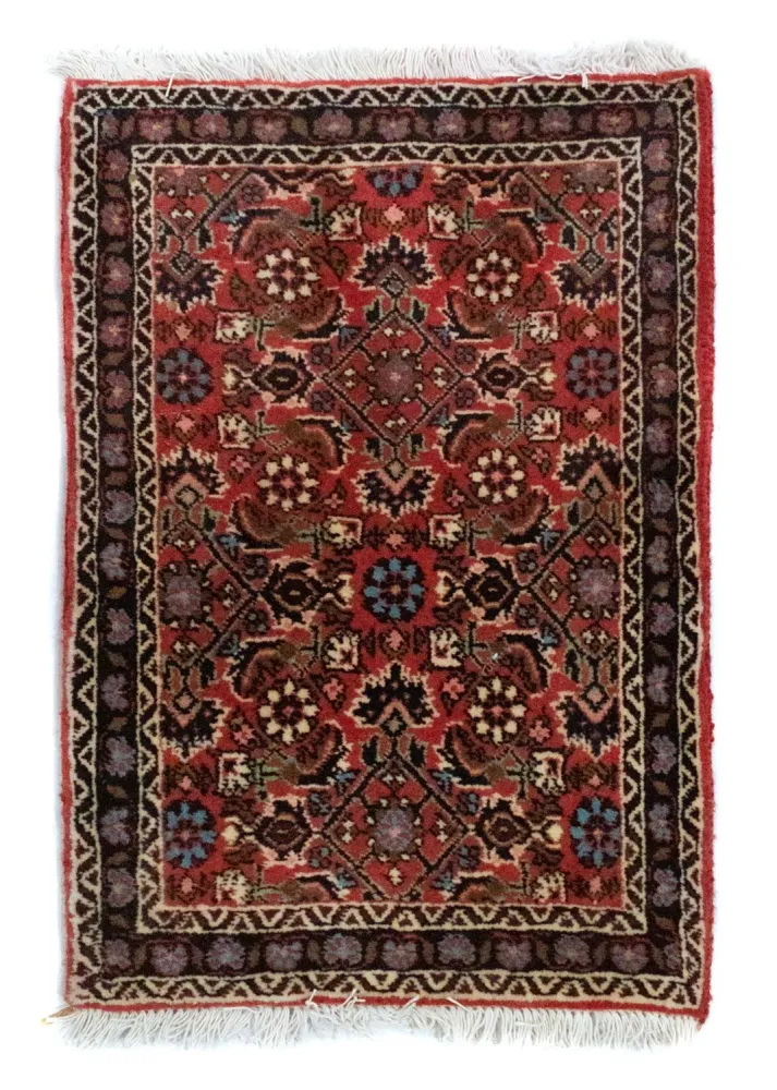 Persisk teppe - Bijar - 60 x 40 cm - rød